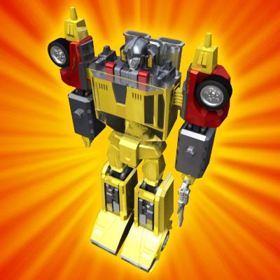 3D Model of Transforming Robot Toy car - 3D Render 2